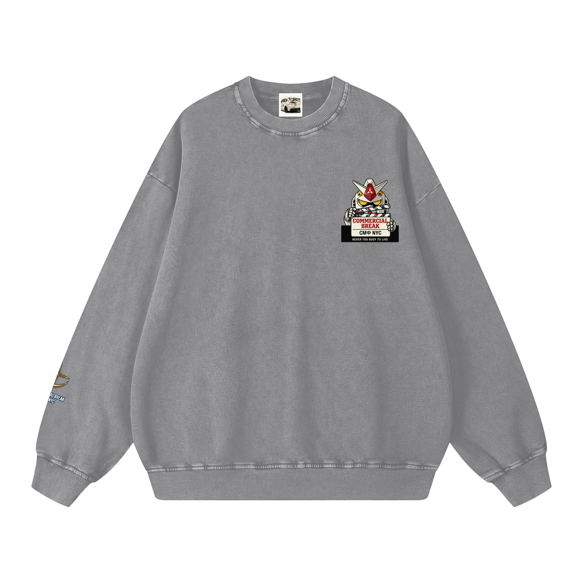 Mivec-78 Snow Washed Oversized Sweatshirt