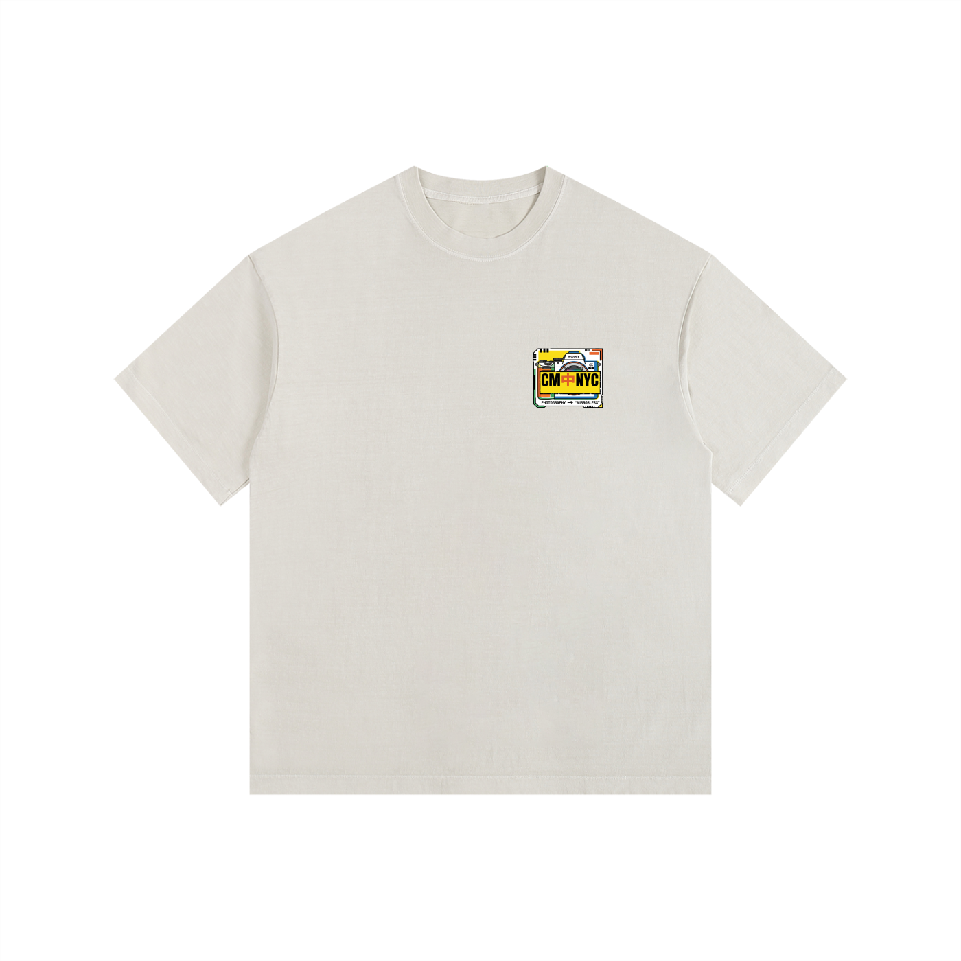 ///CB003 Vintage Washed Oversized Cotton T-Shirt