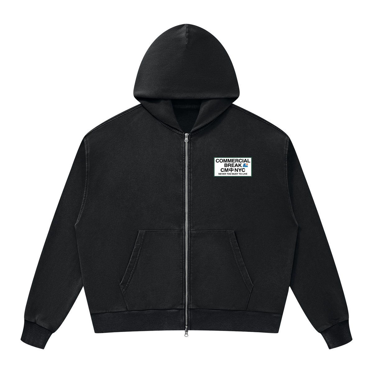 Workers' Mineral Wash Boxy Full Zip Hoodie