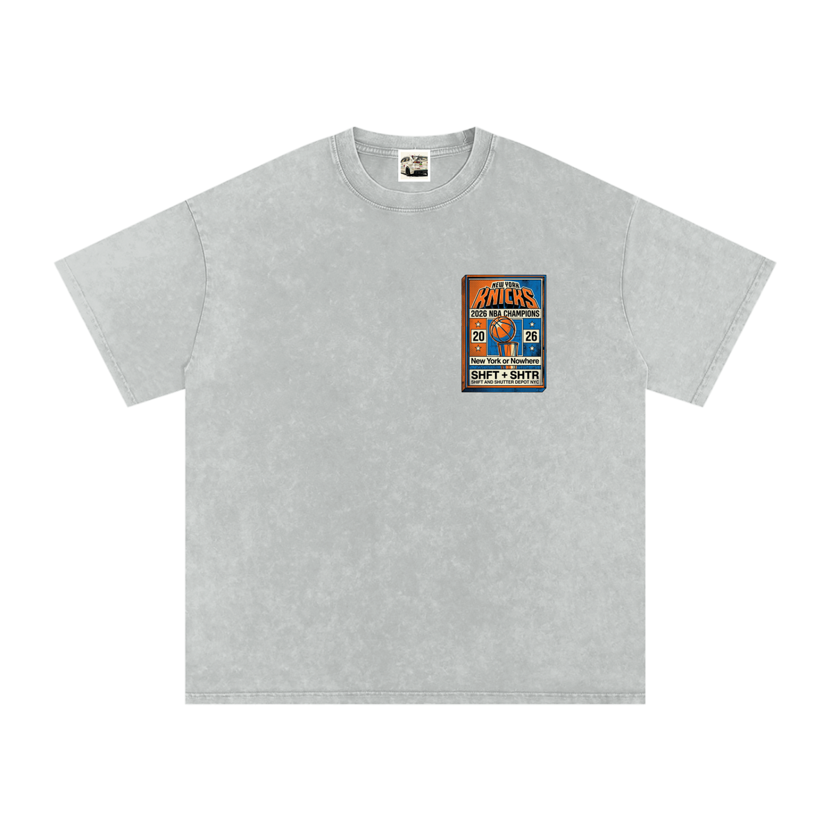 Bloom in the Garden Snow Washed Oversized Cotton T-Shirt