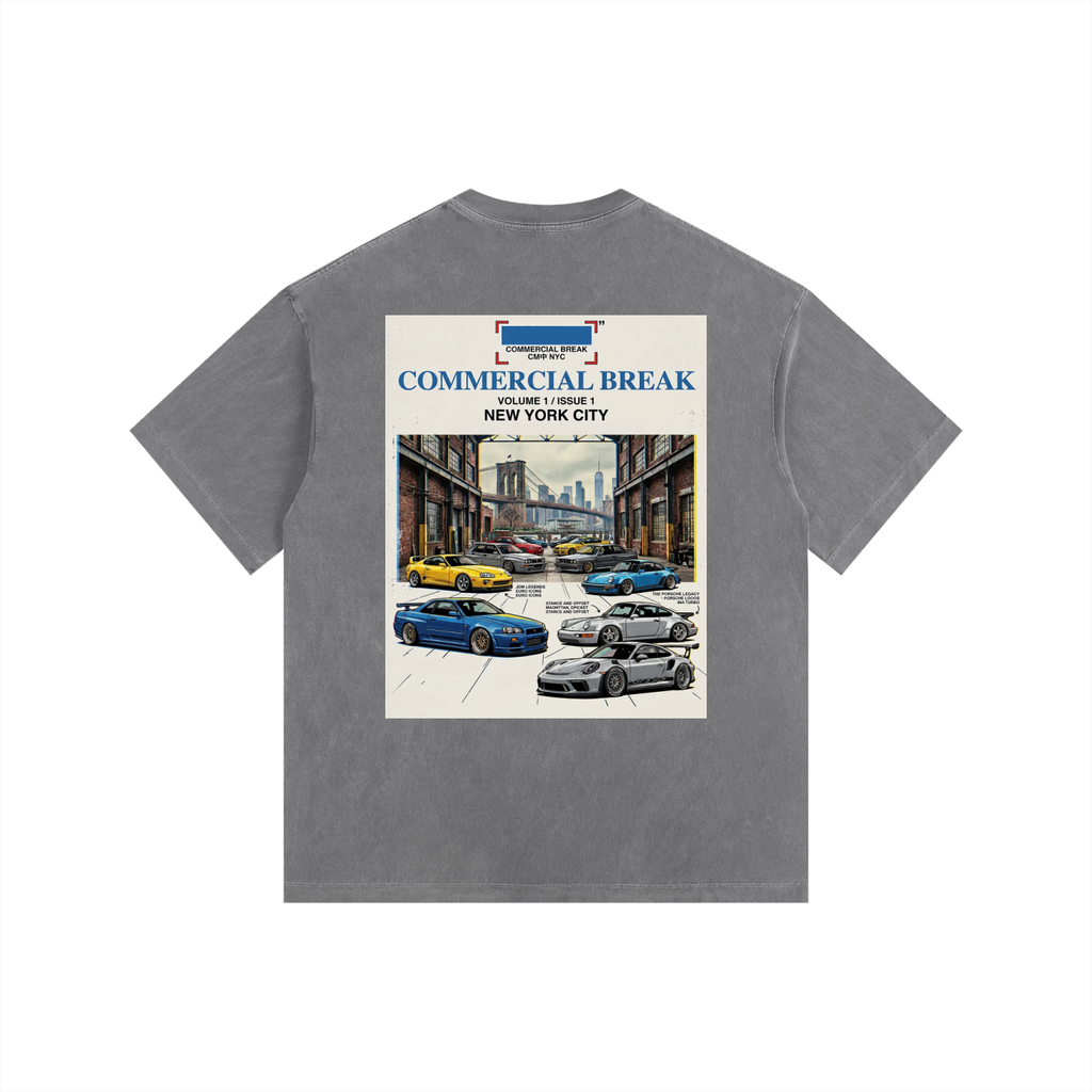 ///CB005 Vintage Washed Oversized Cotton T-Shirt
