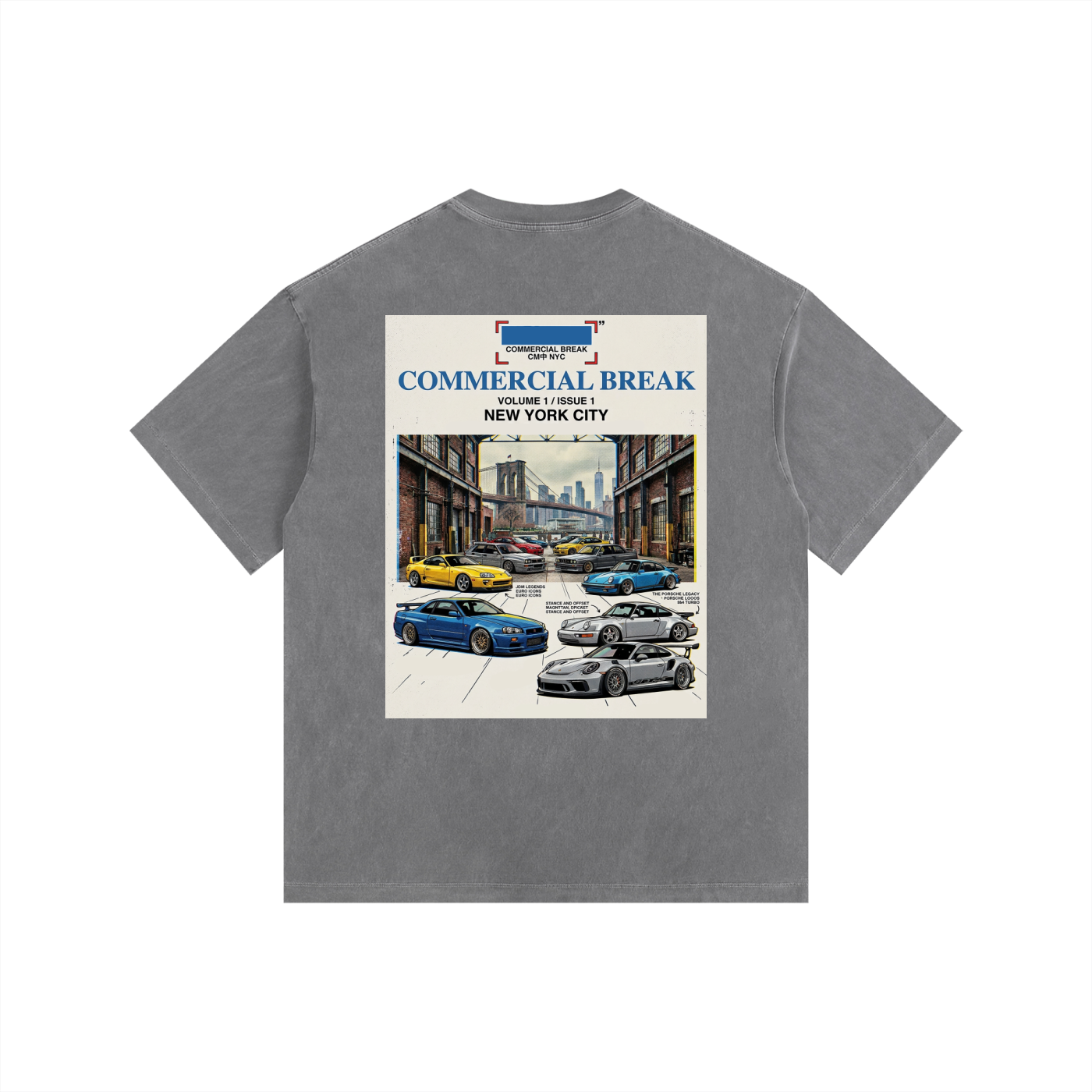 ///CB005 Vintage Washed Oversized Cotton T-Shirt