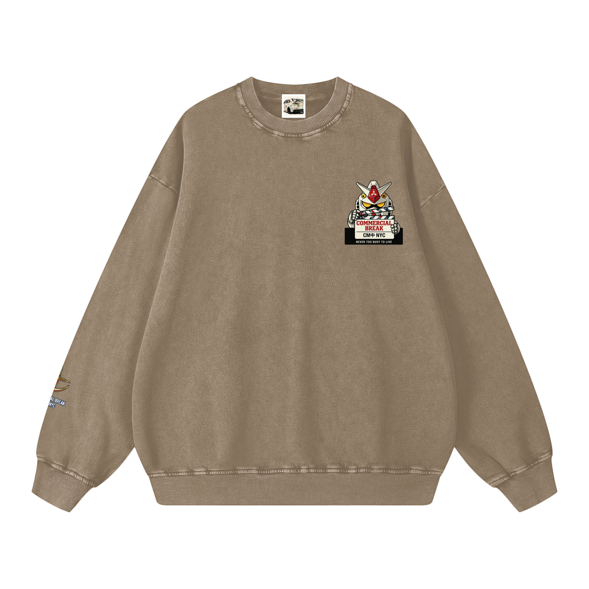 Mivec-78 Snow Washed Oversized Sweatshirt