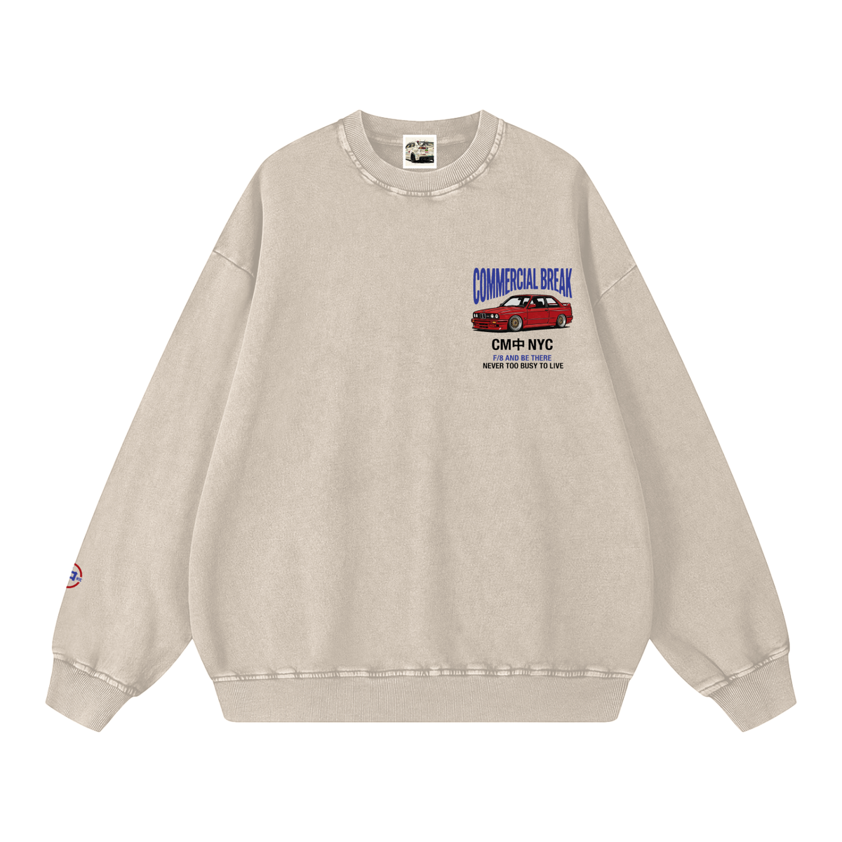 E30 Snow Washed Oversized Sweatshirt
