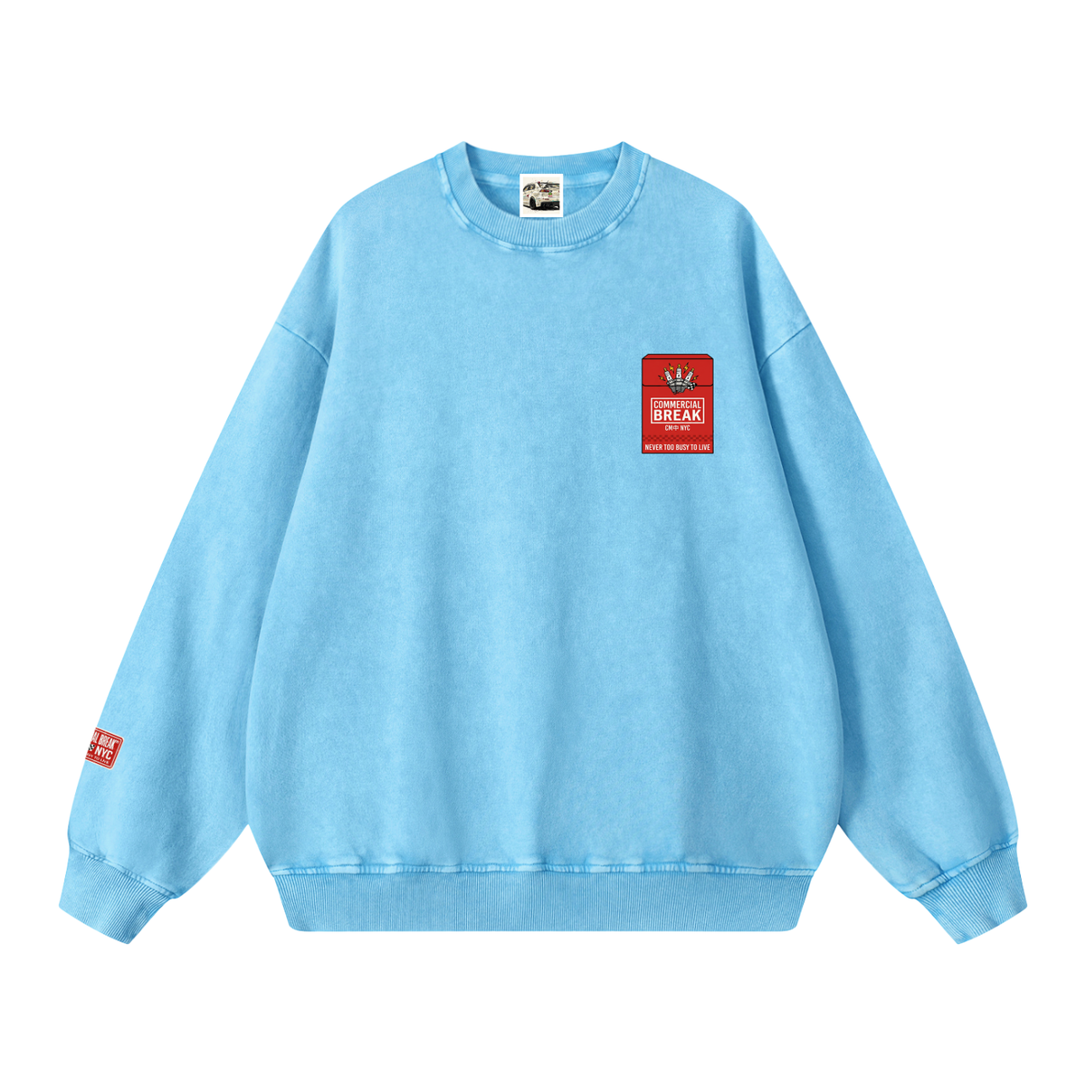 Extra Sparks Snow Washed Oversized Sweatshirt
