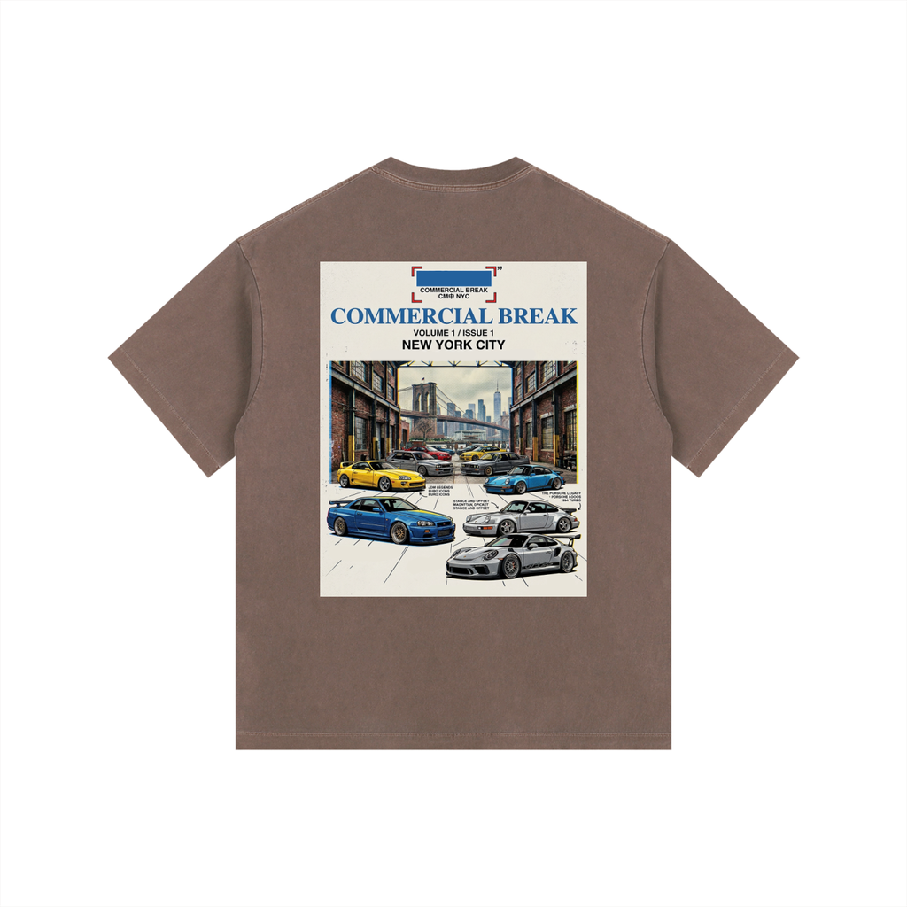 ///CB005 Vintage Washed Oversized Cotton T-Shirt
