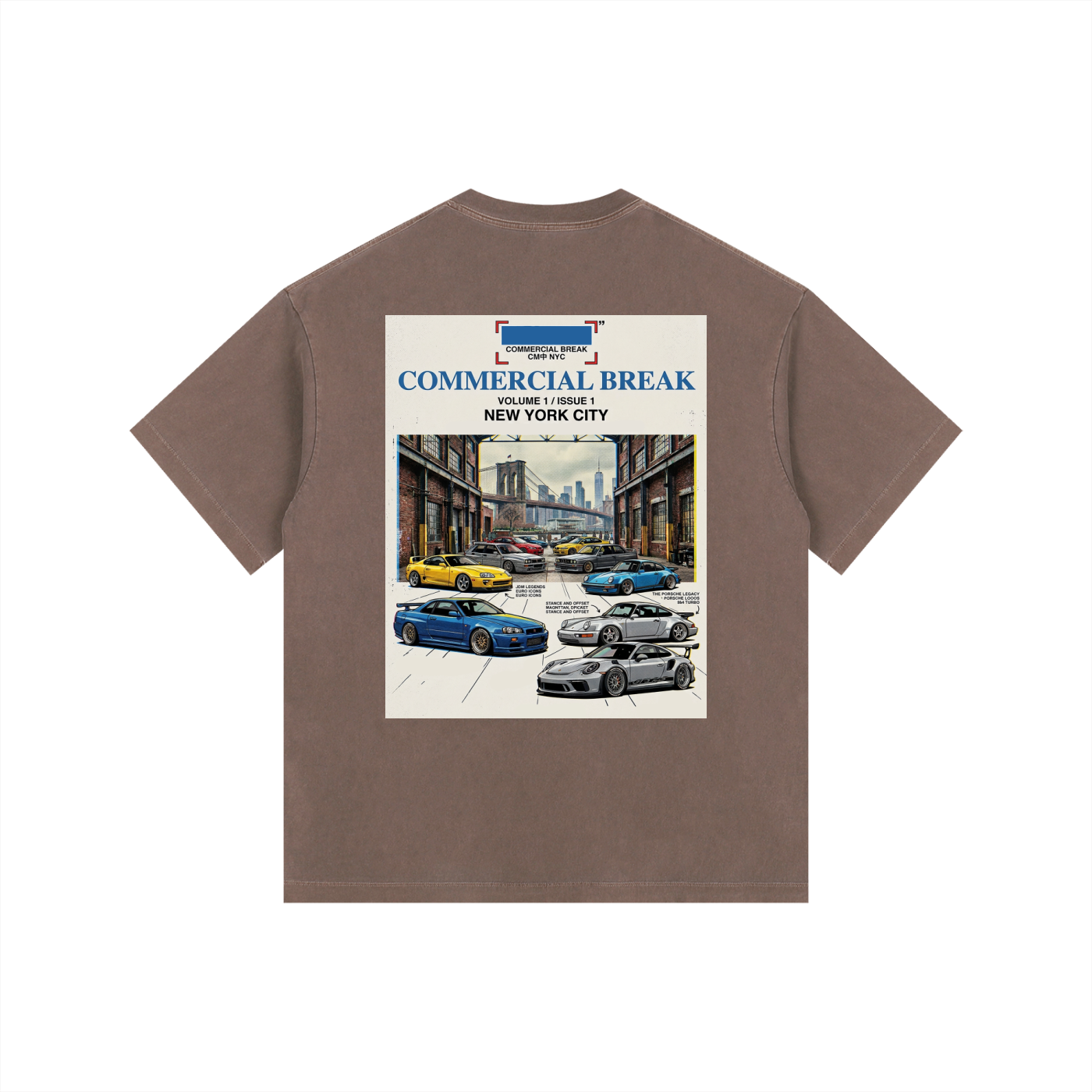 ///CB005 Vintage Washed Oversized Cotton T-Shirt