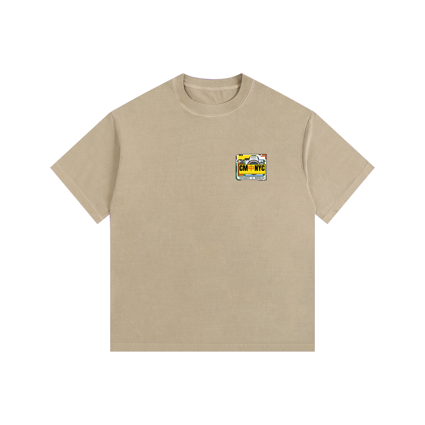 ///CB003 Vintage Washed Oversized Cotton T-Shirt