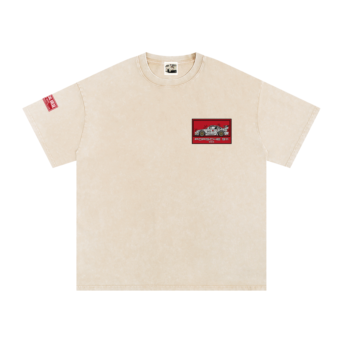 993 Mosaic Snow Washed Oversized Cotton T-Shirt
