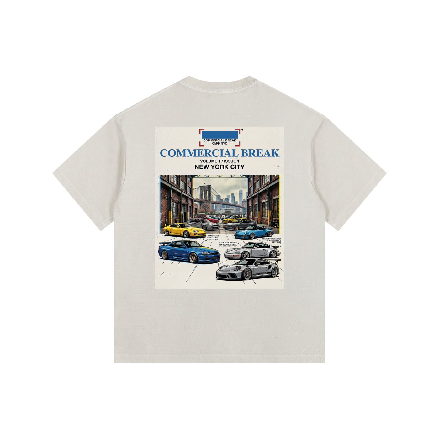 ///CB005 Vintage Washed Oversized Cotton T-Shirt