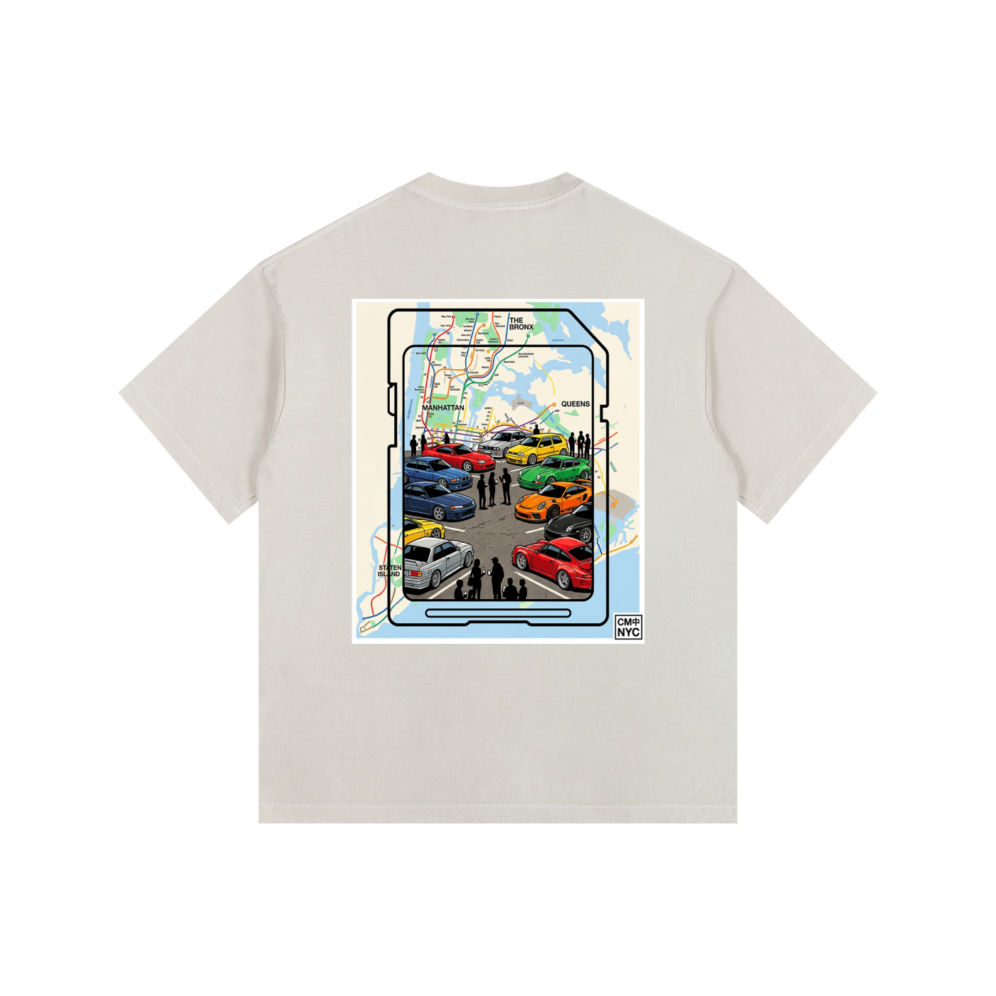 ///CB003 Vintage Washed Oversized Cotton T-Shirt