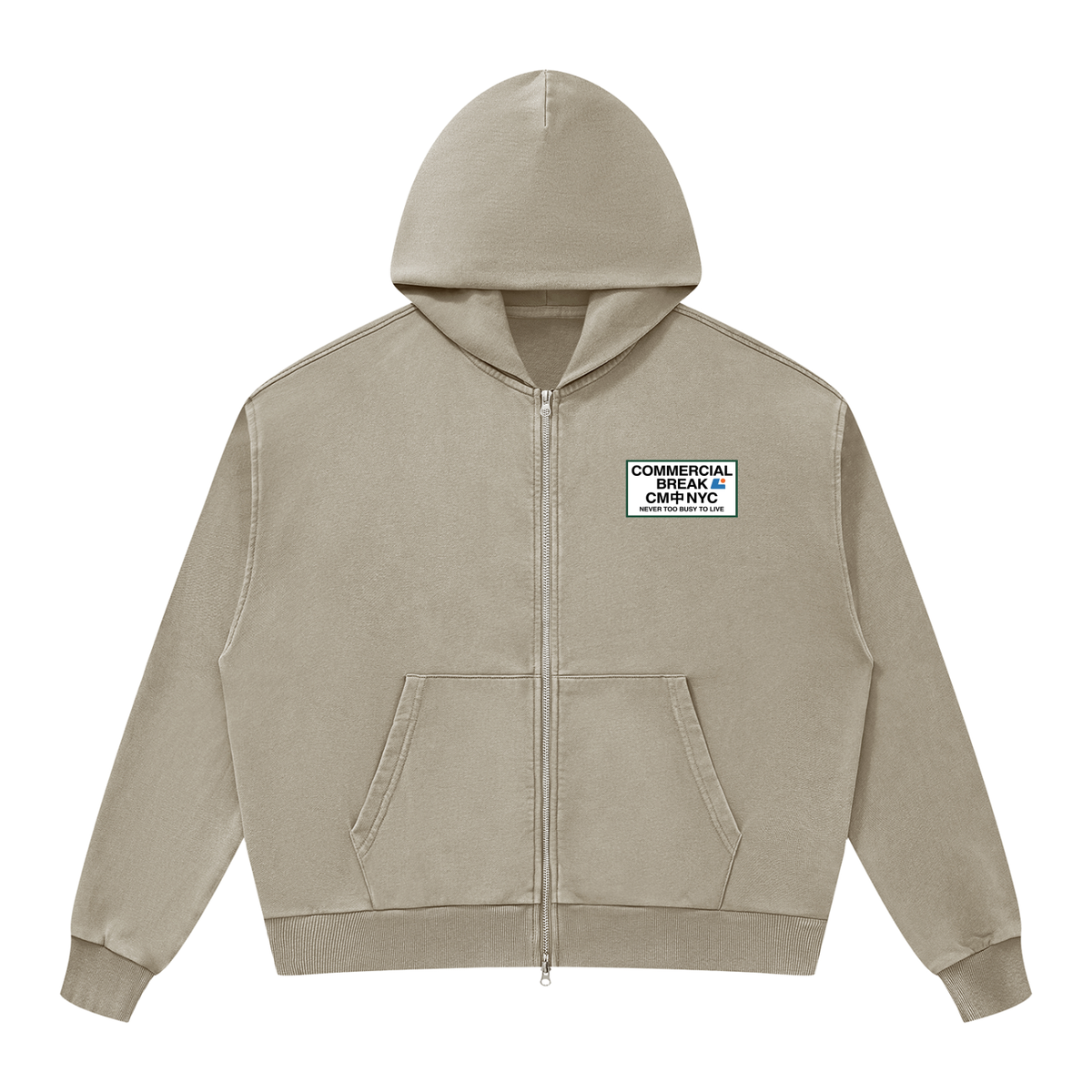 Workers' Mineral Wash Boxy Full Zip Hoodie