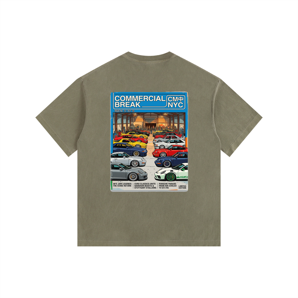 ///CB006 Vintage Washed Oversized Cotton T-Shirt