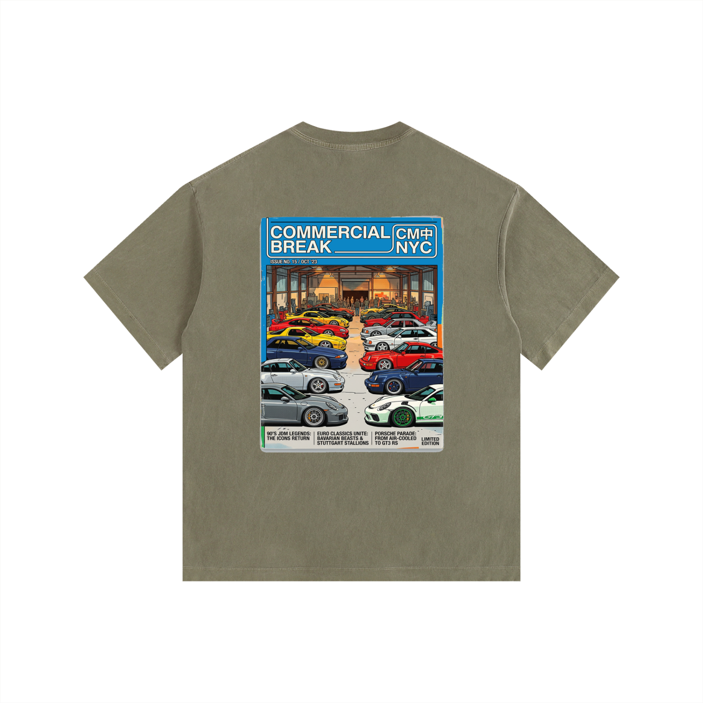 ///CB006 Vintage Washed Oversized Cotton T-Shirt