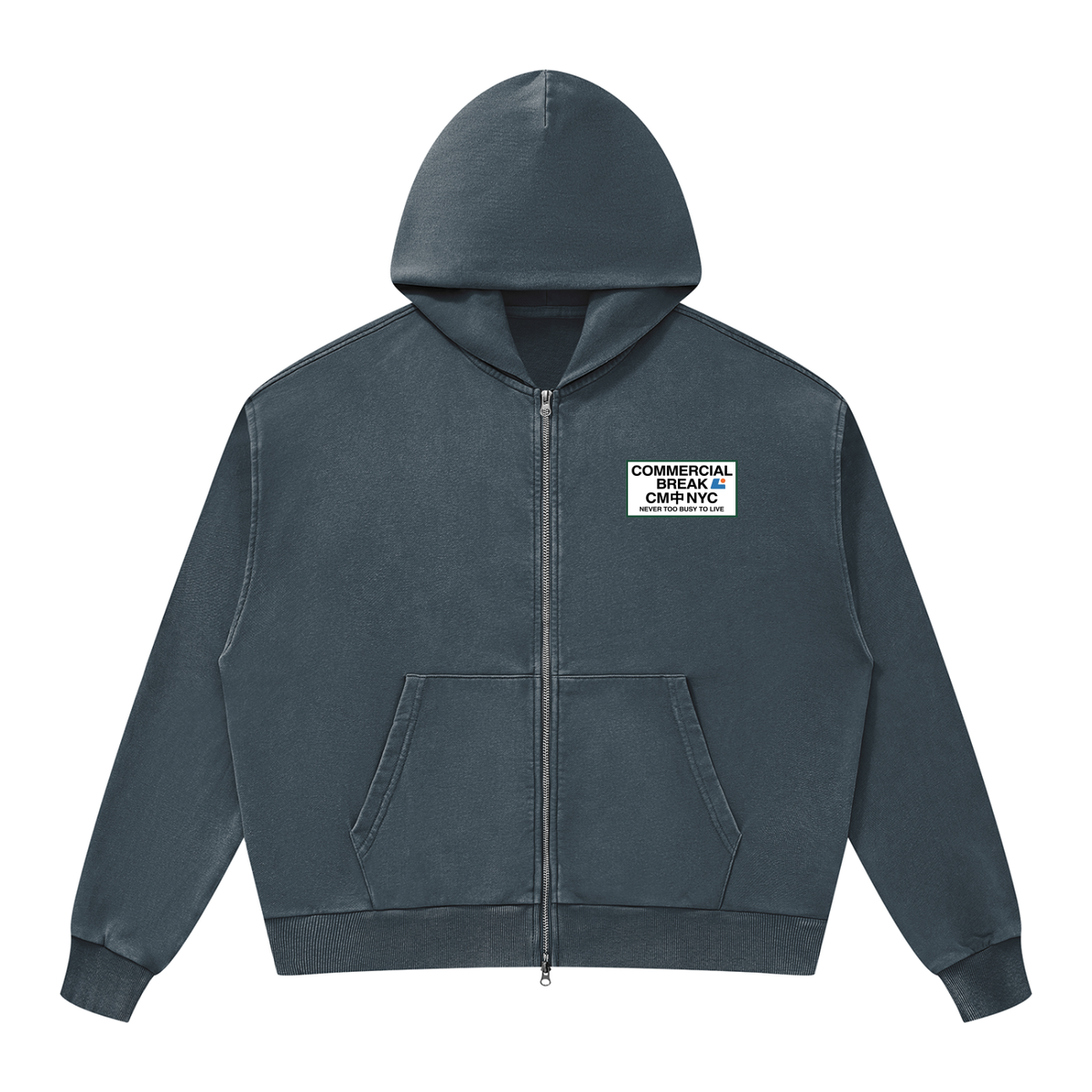 Workers' Mineral Wash Boxy Full Zip Hoodie