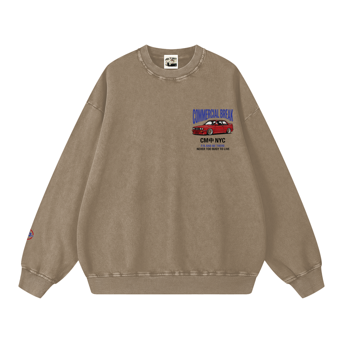 E30 Snow Washed Oversized Sweatshirt