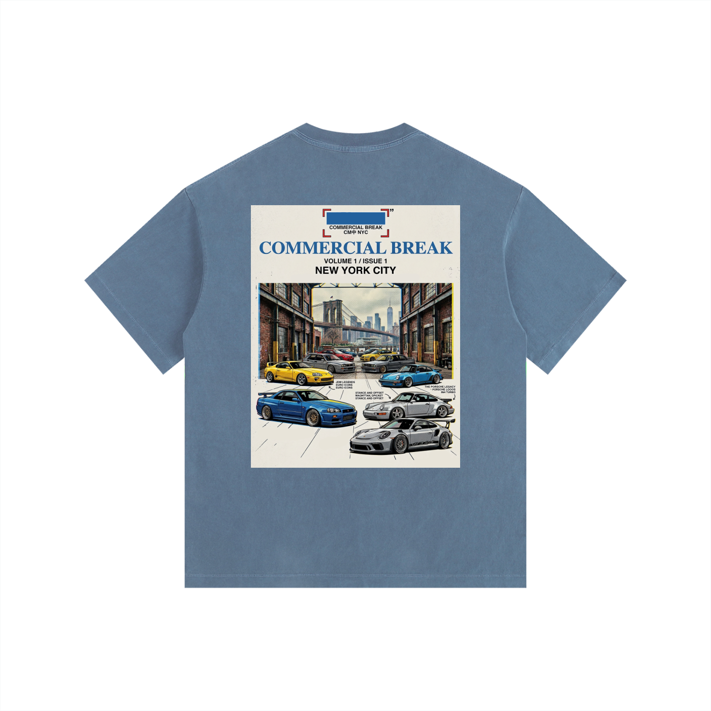 ///CB005 Vintage Washed Oversized Cotton T-Shirt