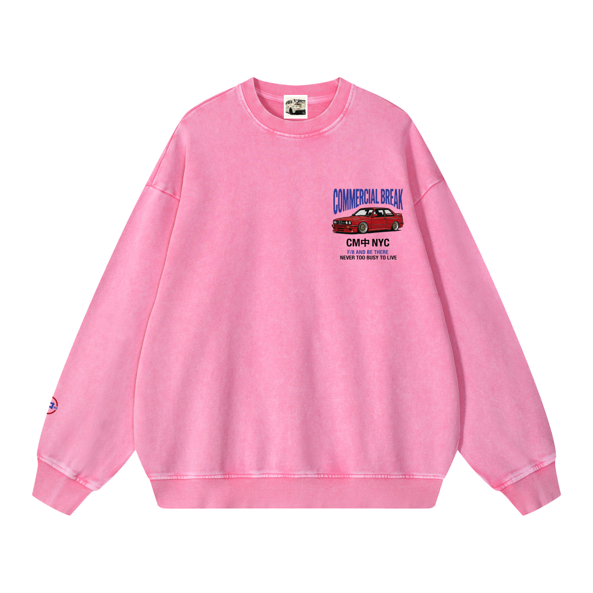 E30 Snow Washed Oversized Sweatshirt