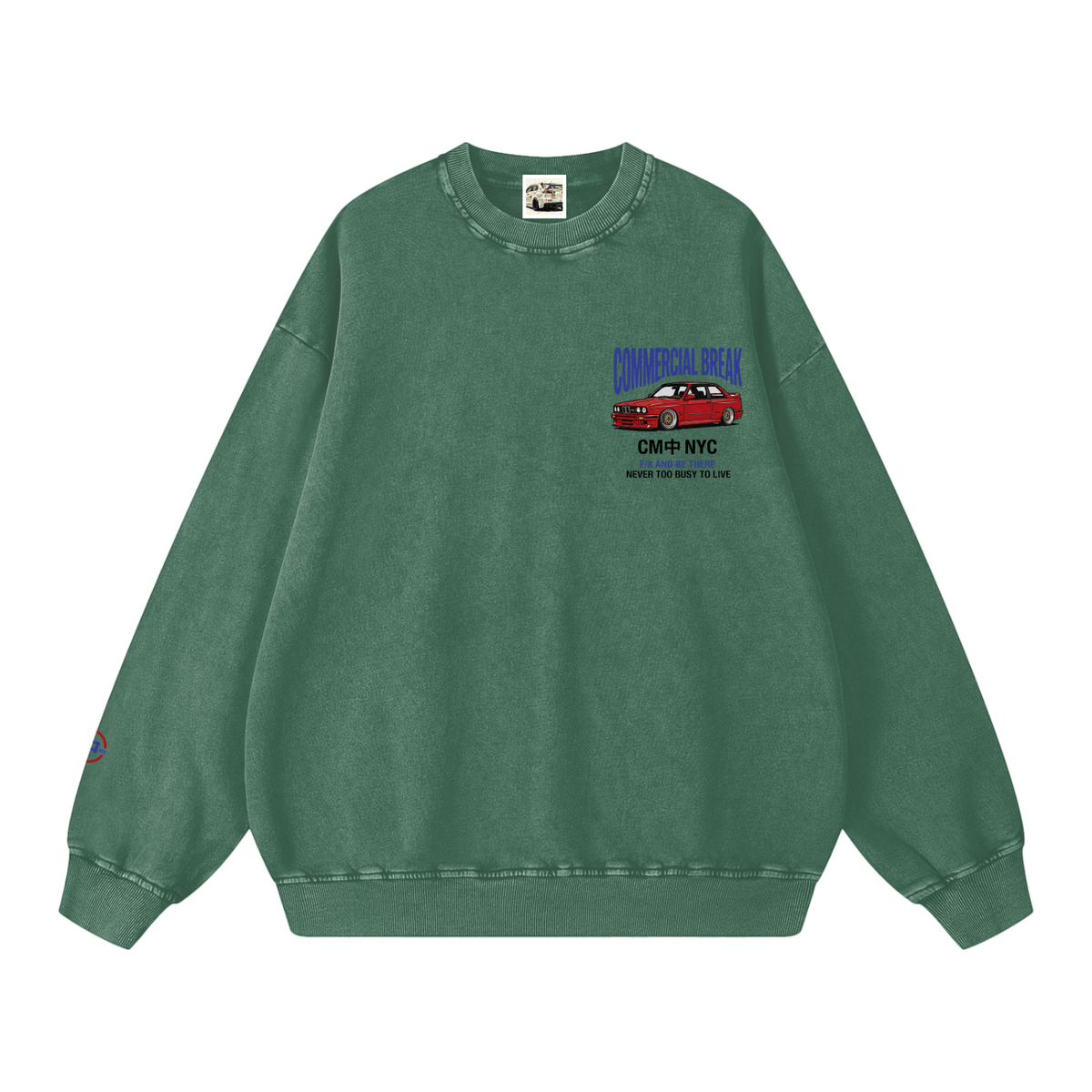 E30 Snow Washed Oversized Sweatshirt