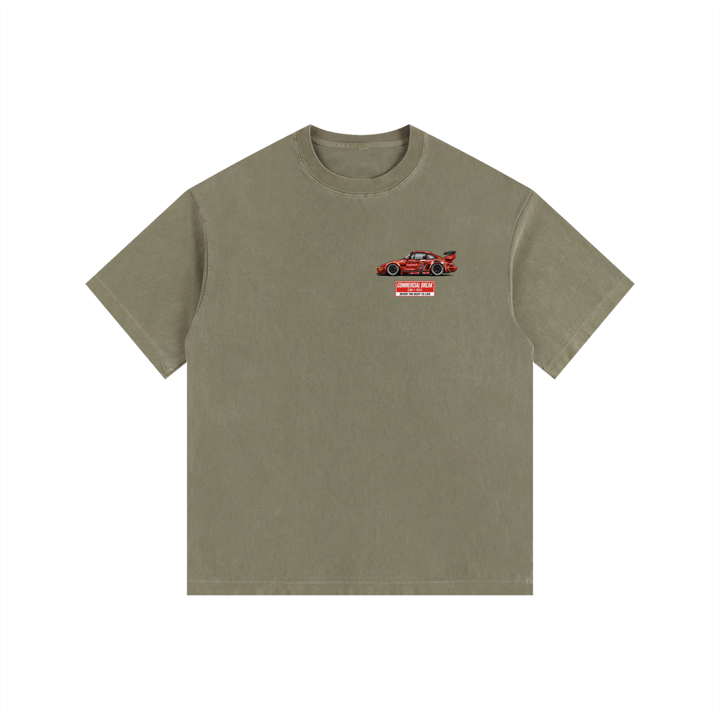 ///CB004 Vintage Washed Oversized Cotton T-Shirt