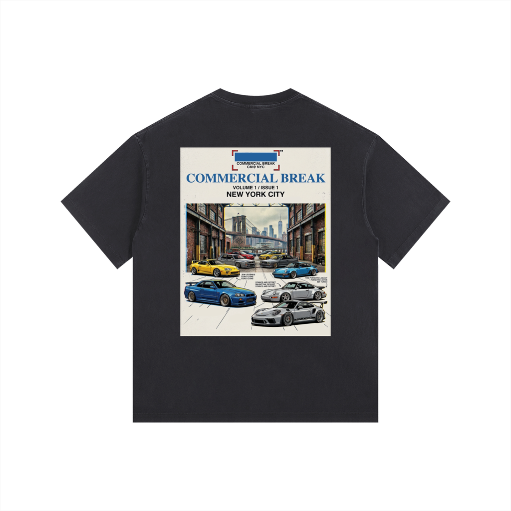 ///CB005 Vintage Washed Oversized Cotton T-Shirt