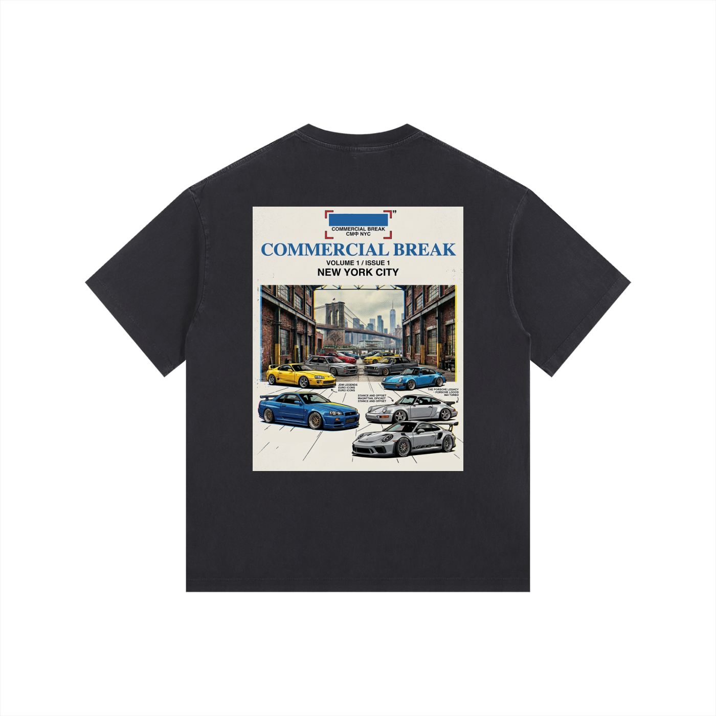 ///CB005 Vintage Washed Oversized Cotton T-Shirt