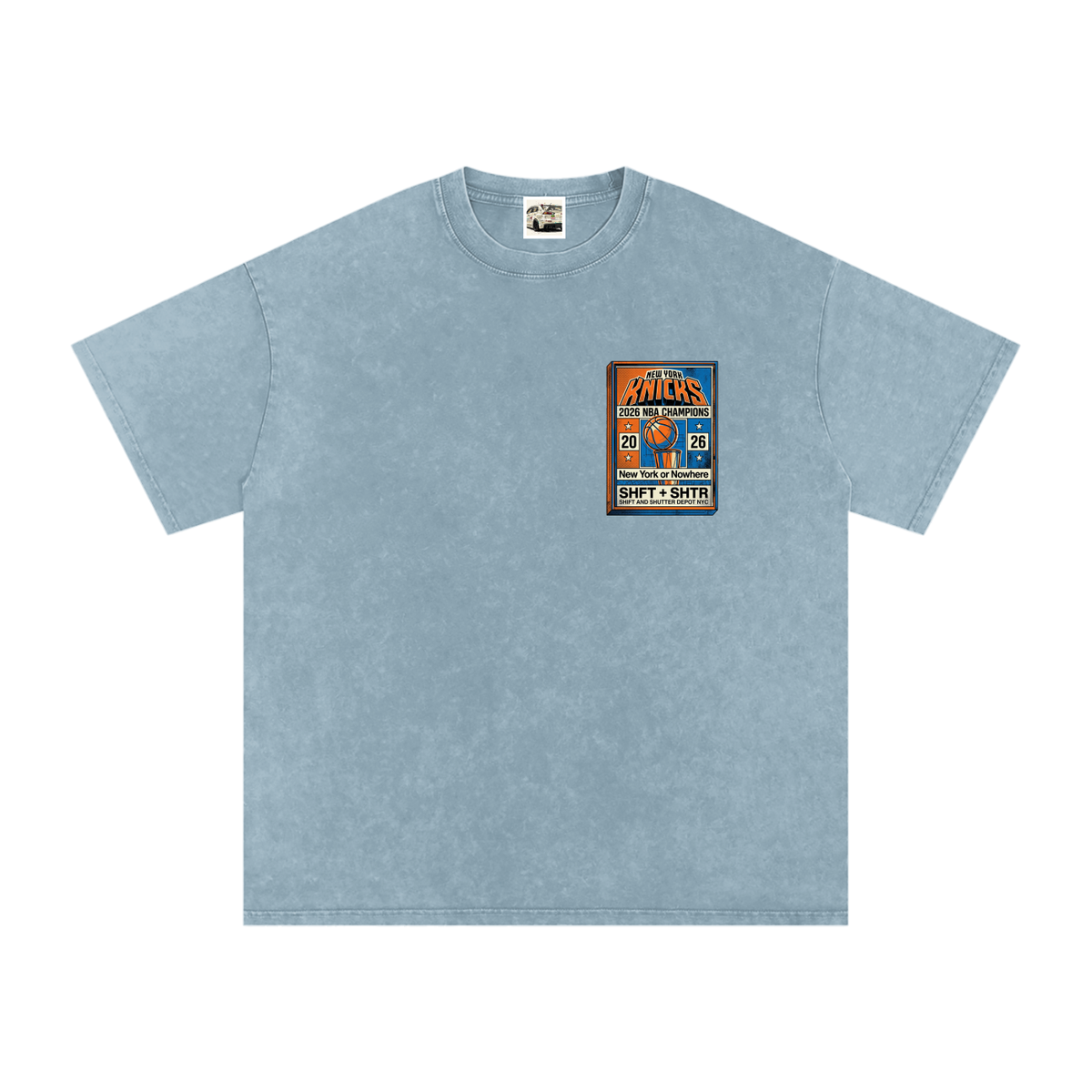 Bloom in the Garden Snow Washed Oversized Cotton T-Shirt