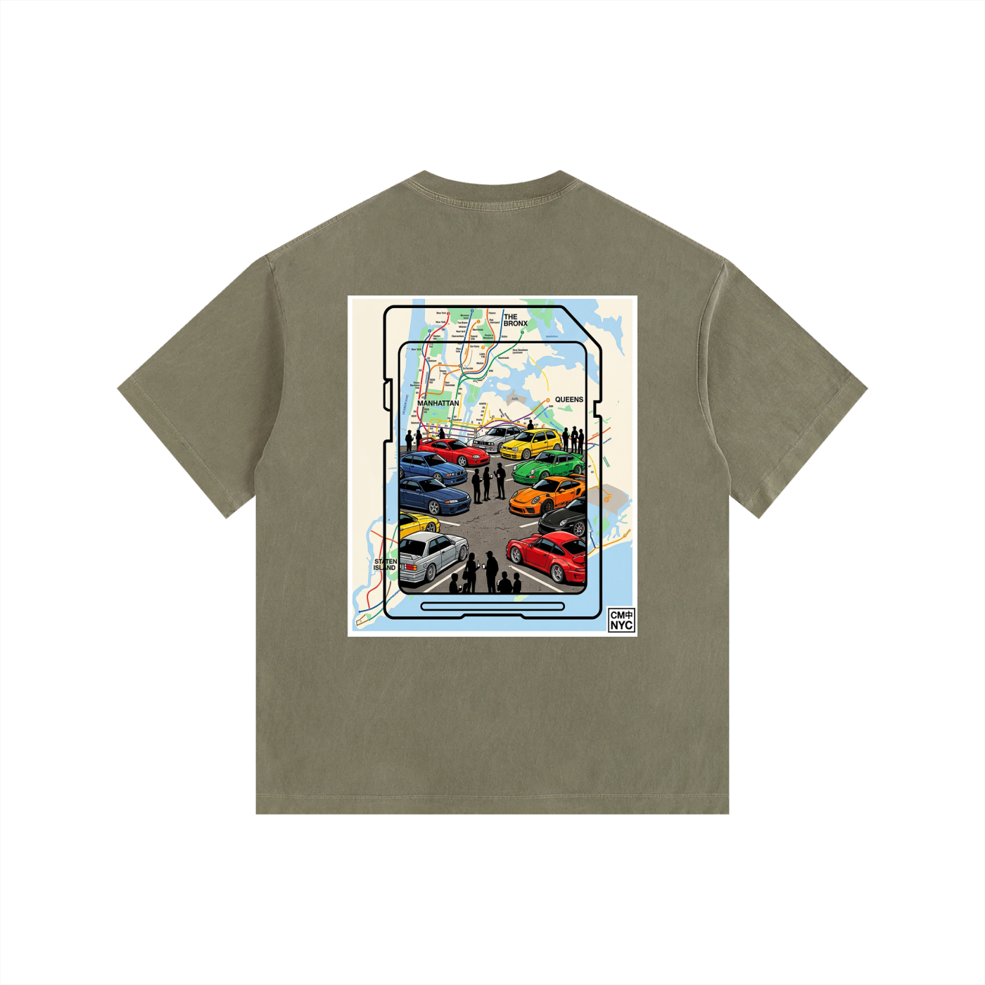 ///CB003 Vintage Washed Oversized Cotton T-Shirt