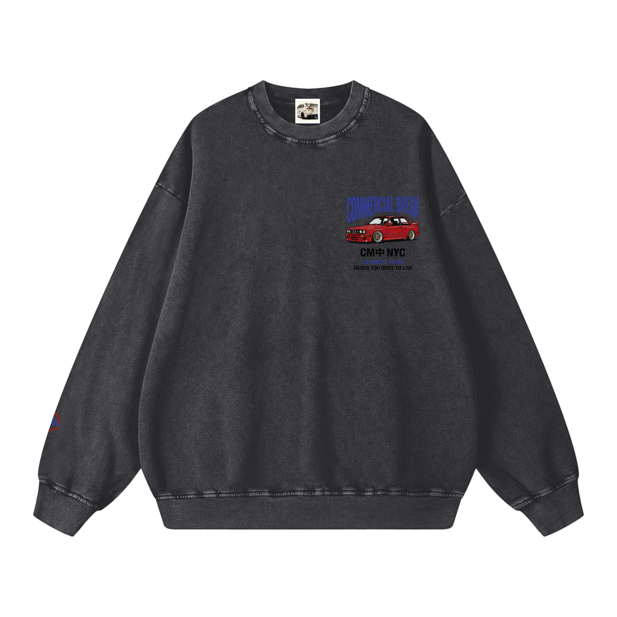 E30 Snow Washed Oversized Sweatshirt