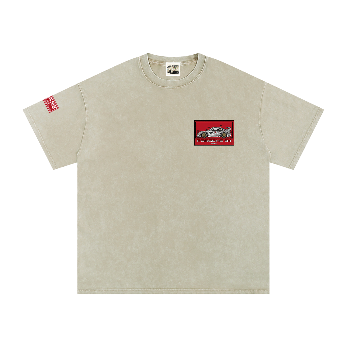 993 Mosaic Snow Washed Oversized Cotton T-Shirt