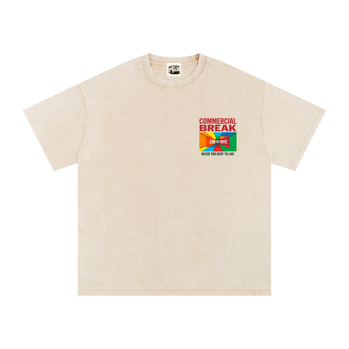 Visionary Snow Washed Oversized Cotton T-Shirt