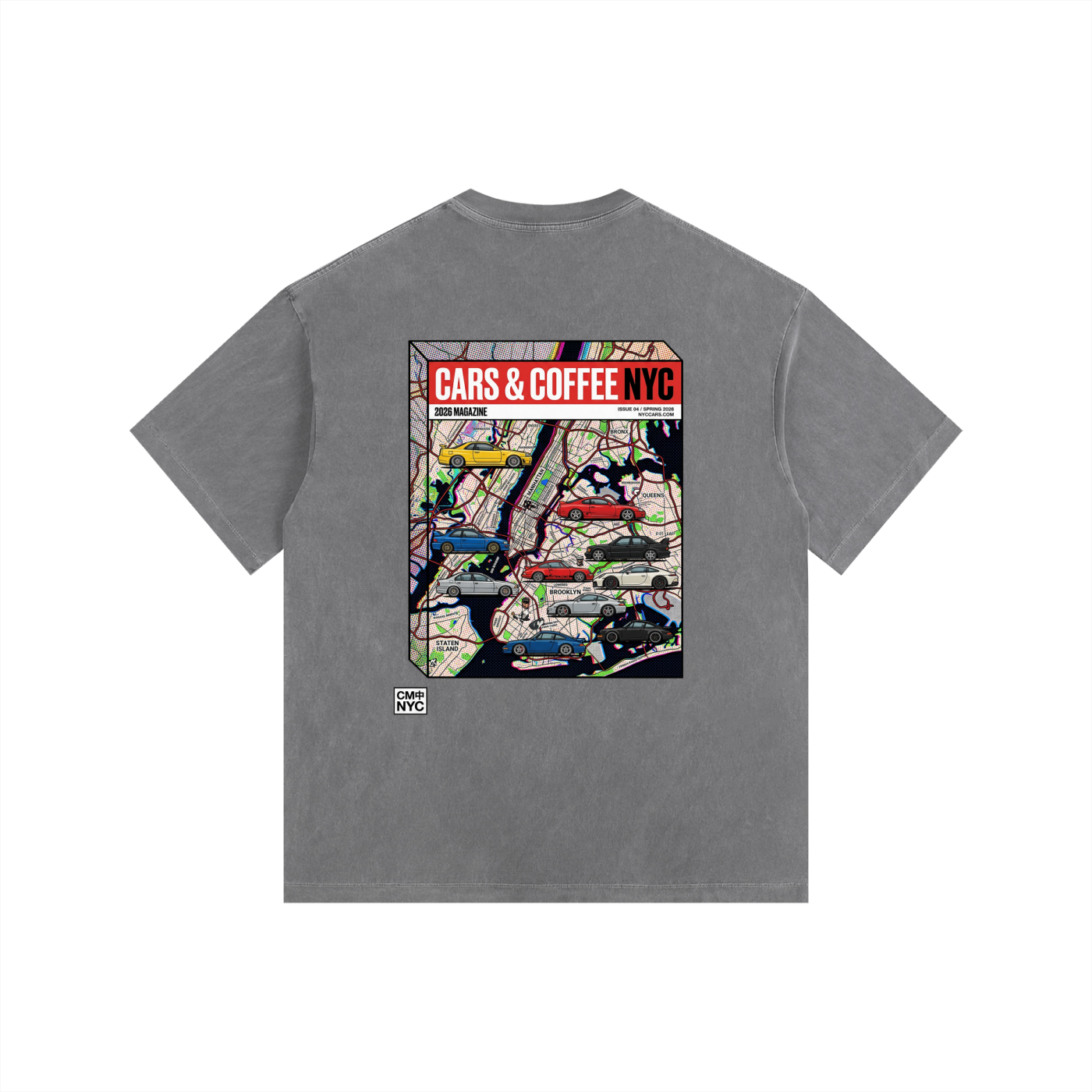 ///CB004 Vintage Washed Oversized Cotton T-Shirt