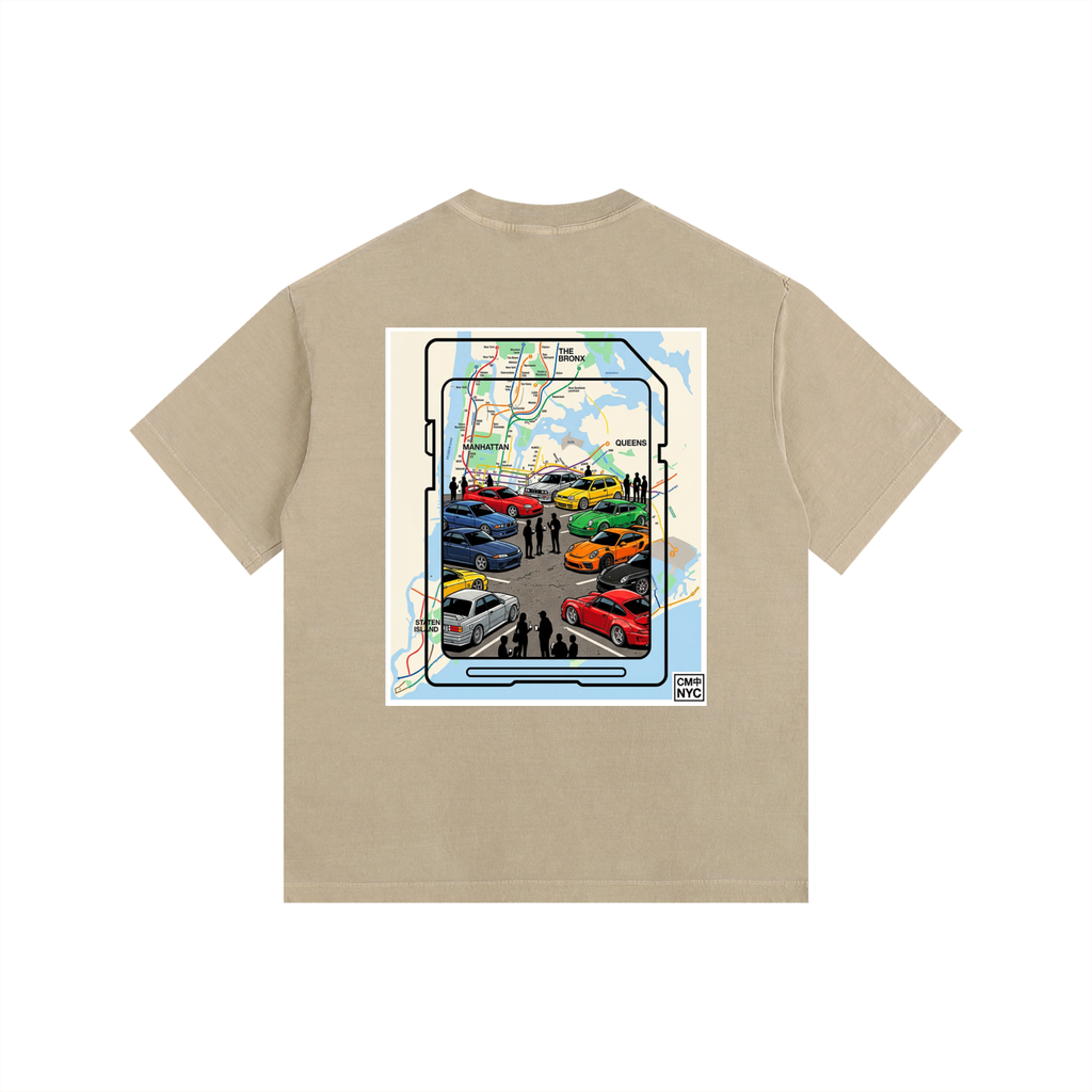 ///CB003 Vintage Washed Oversized Cotton T-Shirt
