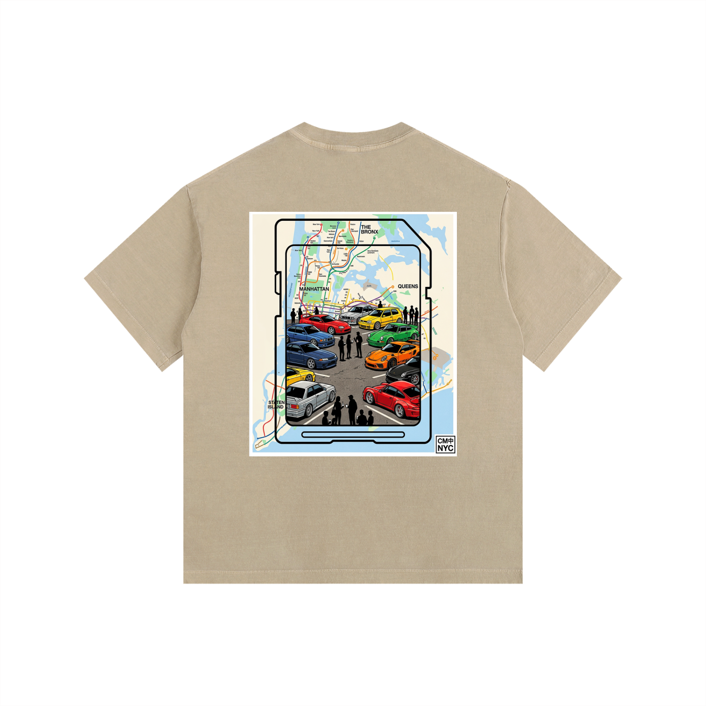 ///CB003 Vintage Washed Oversized Cotton T-Shirt