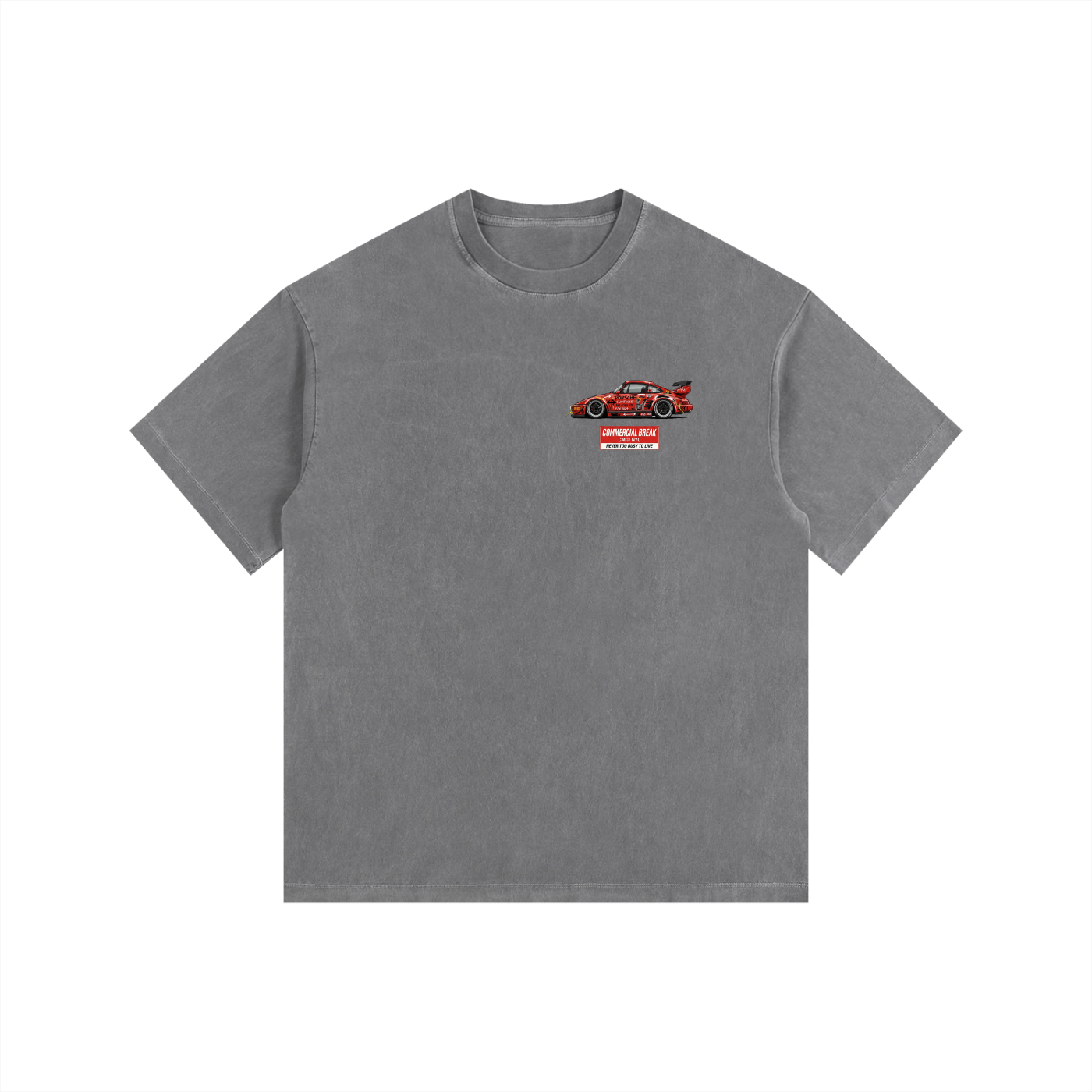 ///CB004 Vintage Washed Oversized Cotton T-Shirt