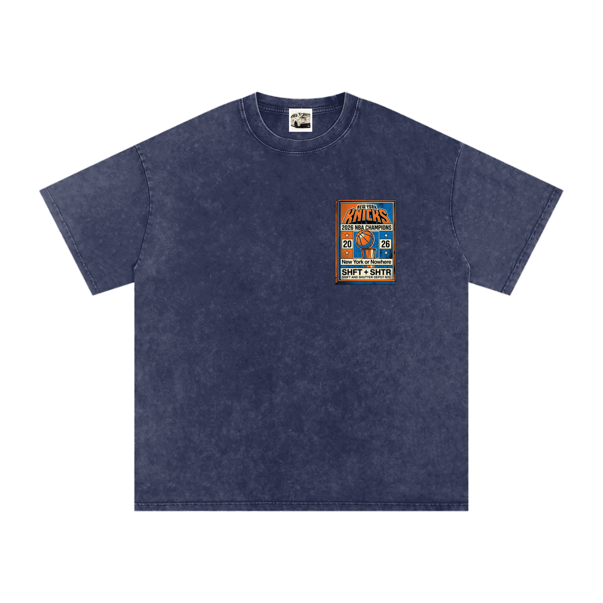 Bloom in the Garden Snow Washed Oversized Cotton T-Shirt