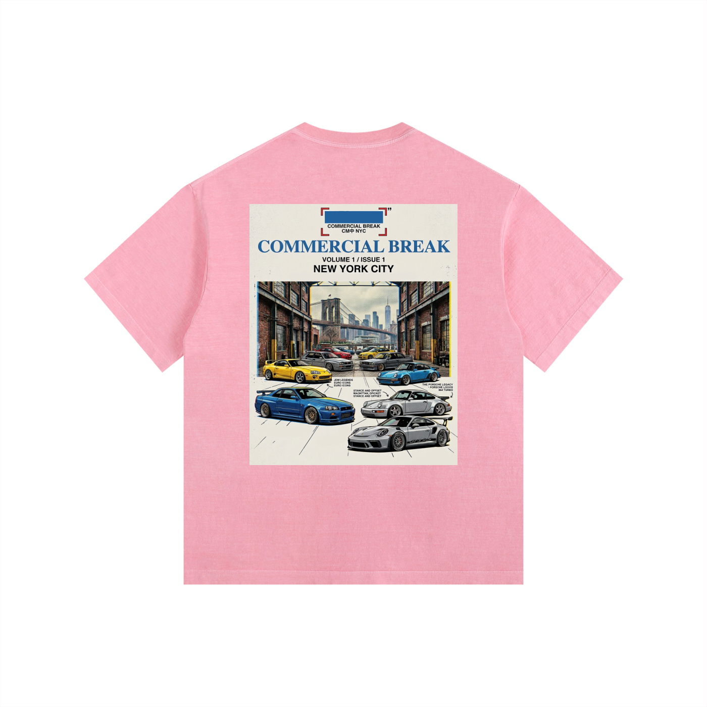 ///CB005 Vintage Washed Oversized Cotton T-Shirt