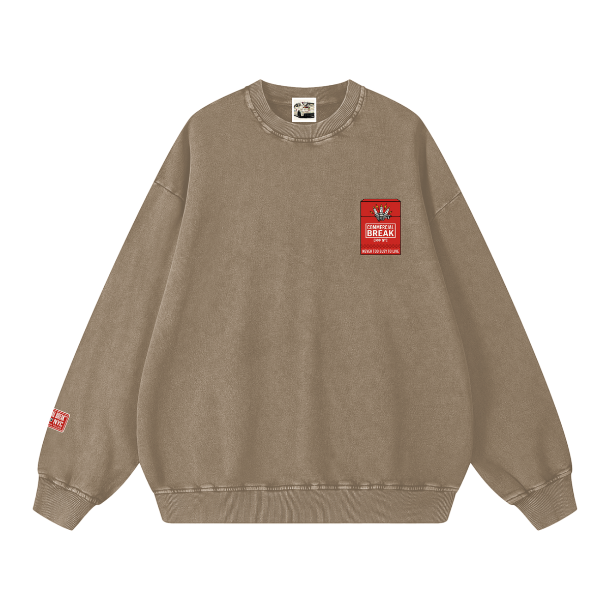 Extra Sparks Snow Washed Oversized Sweatshirt