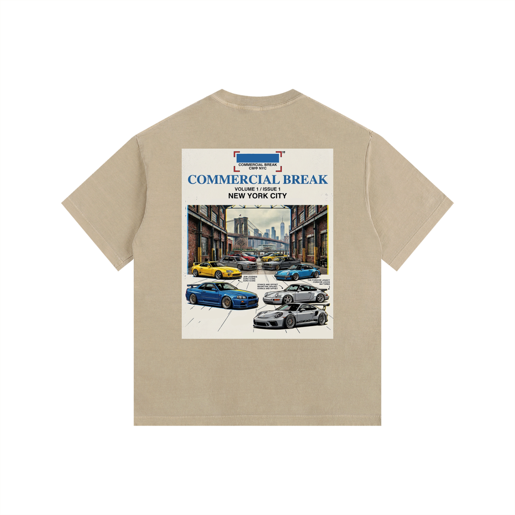 ///CB005 Vintage Washed Oversized Cotton T-Shirt