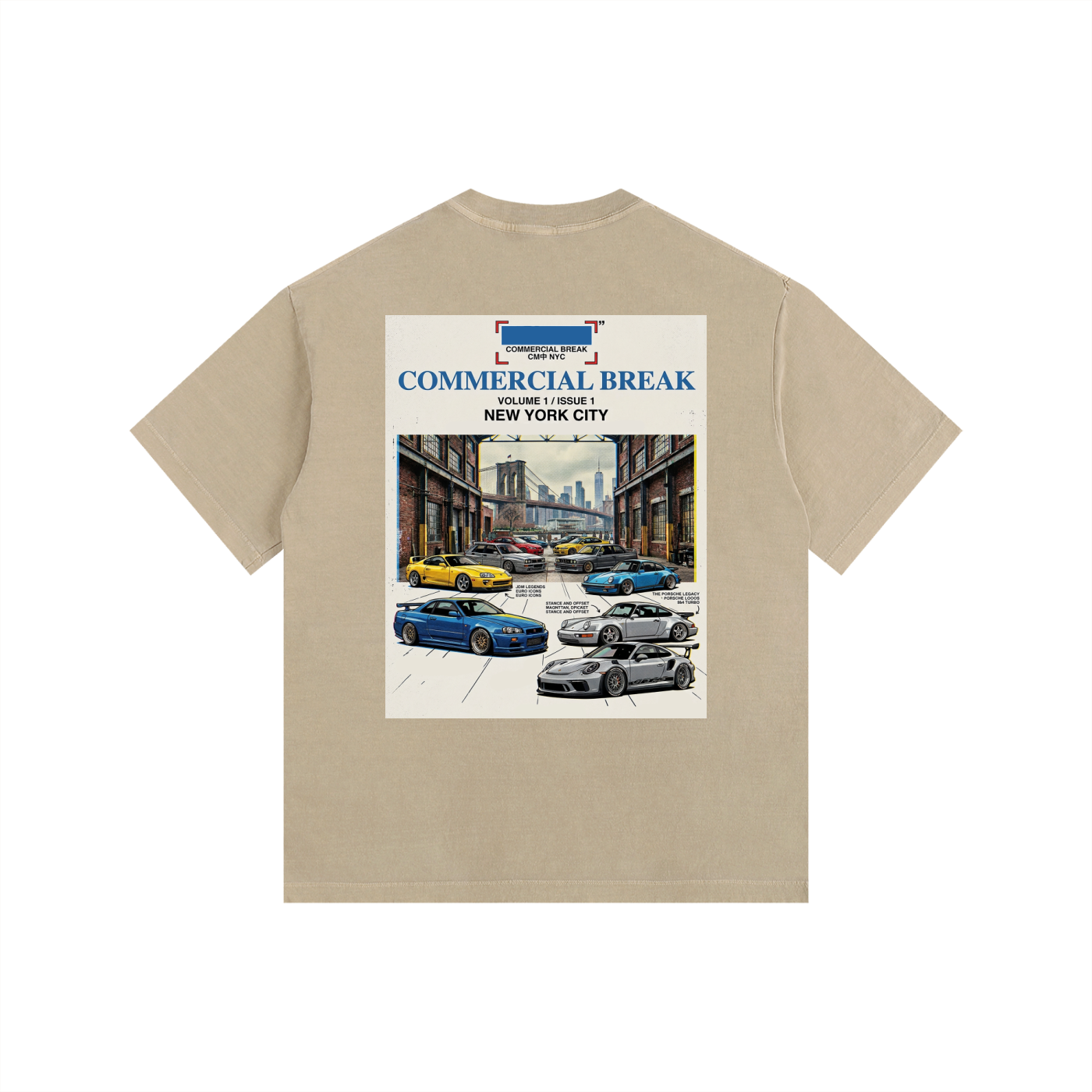 ///CB005 Vintage Washed Oversized Cotton T-Shirt