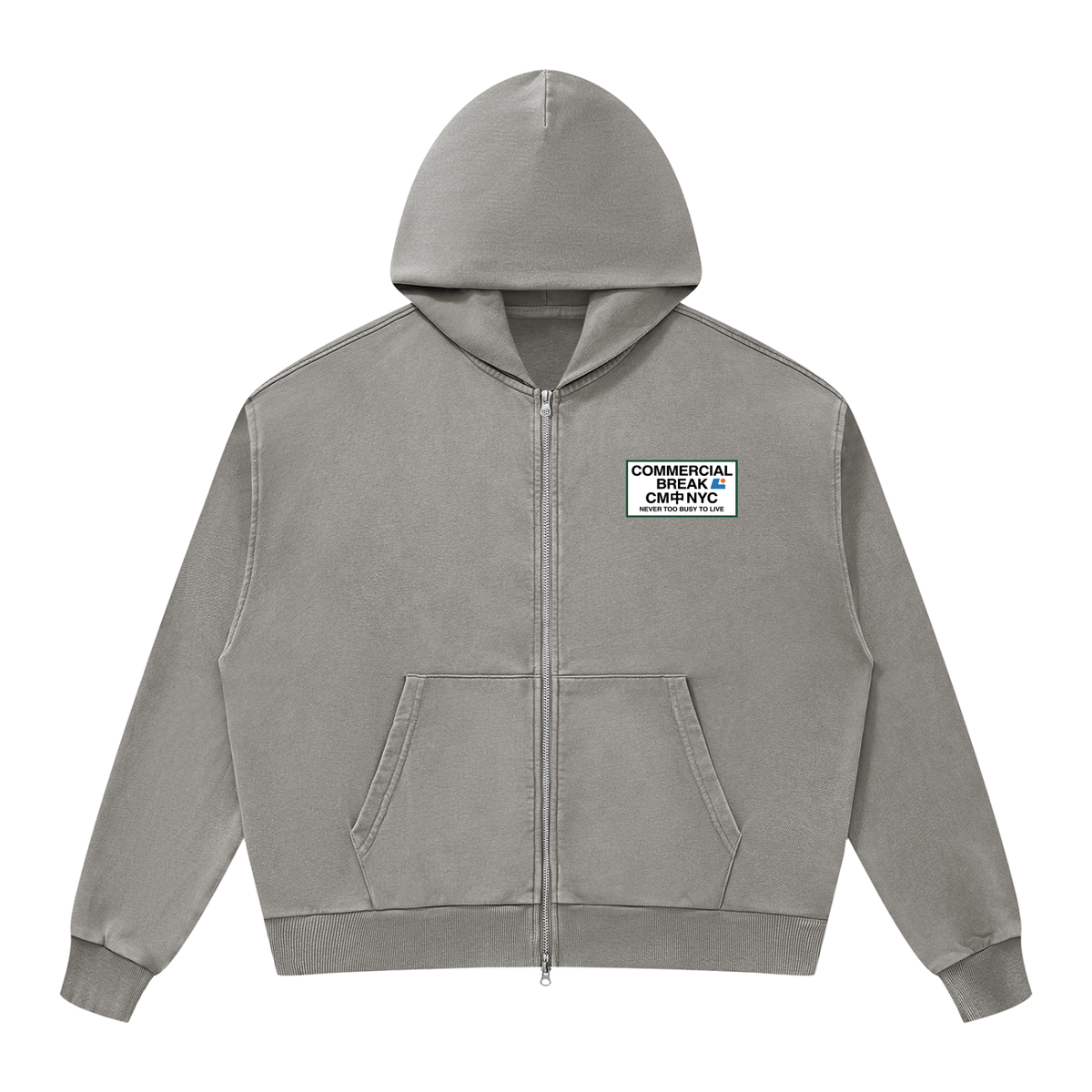 Workers' Mineral Wash Boxy Full Zip Hoodie