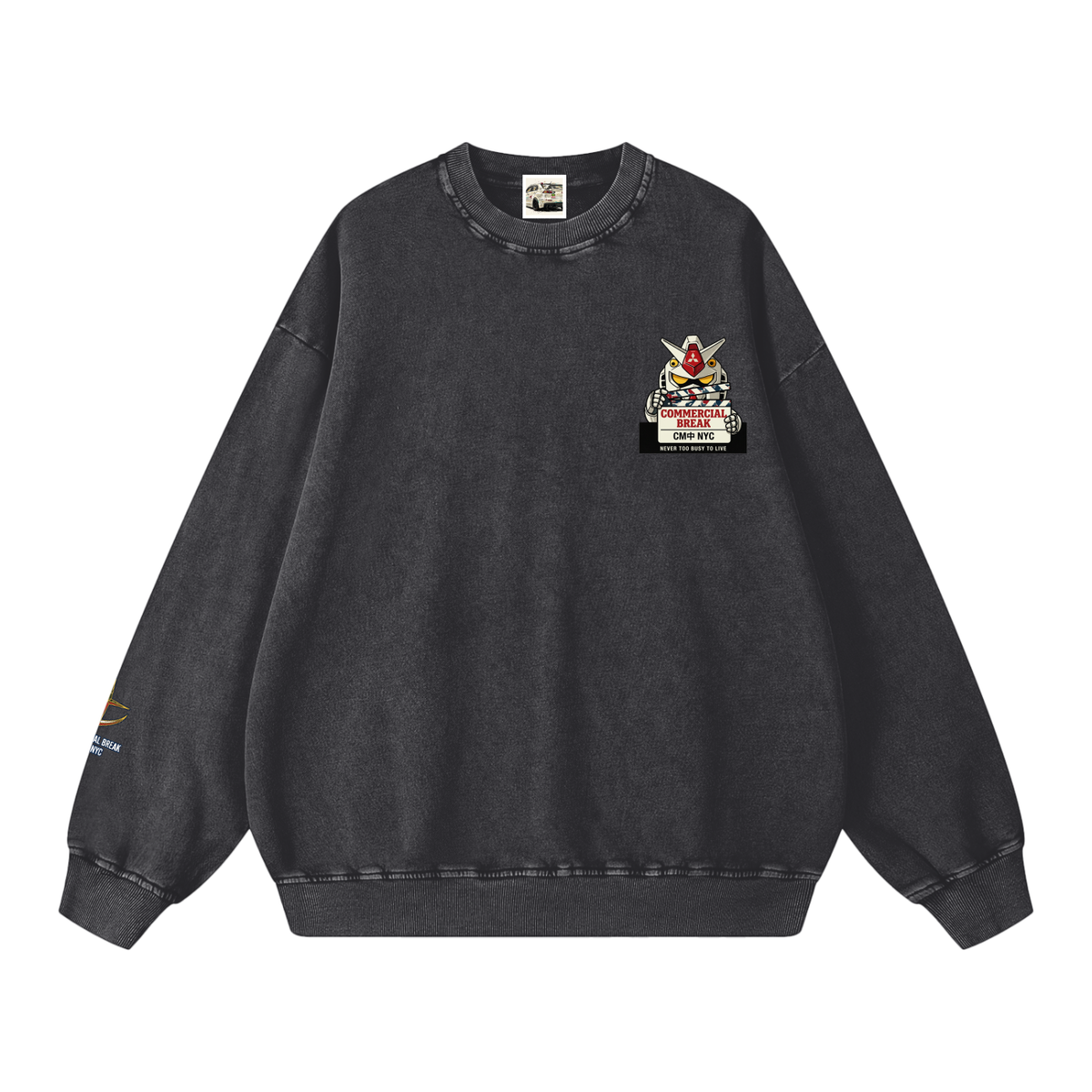 Mivec-78 Snow Washed Oversized Sweatshirt