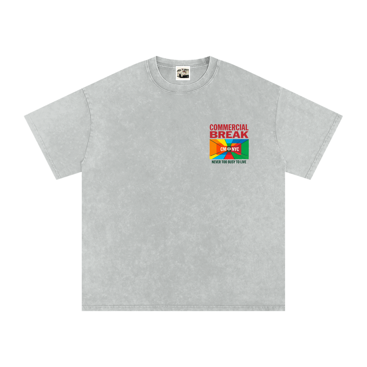 Visionary Snow Washed Oversized Cotton T-Shirt