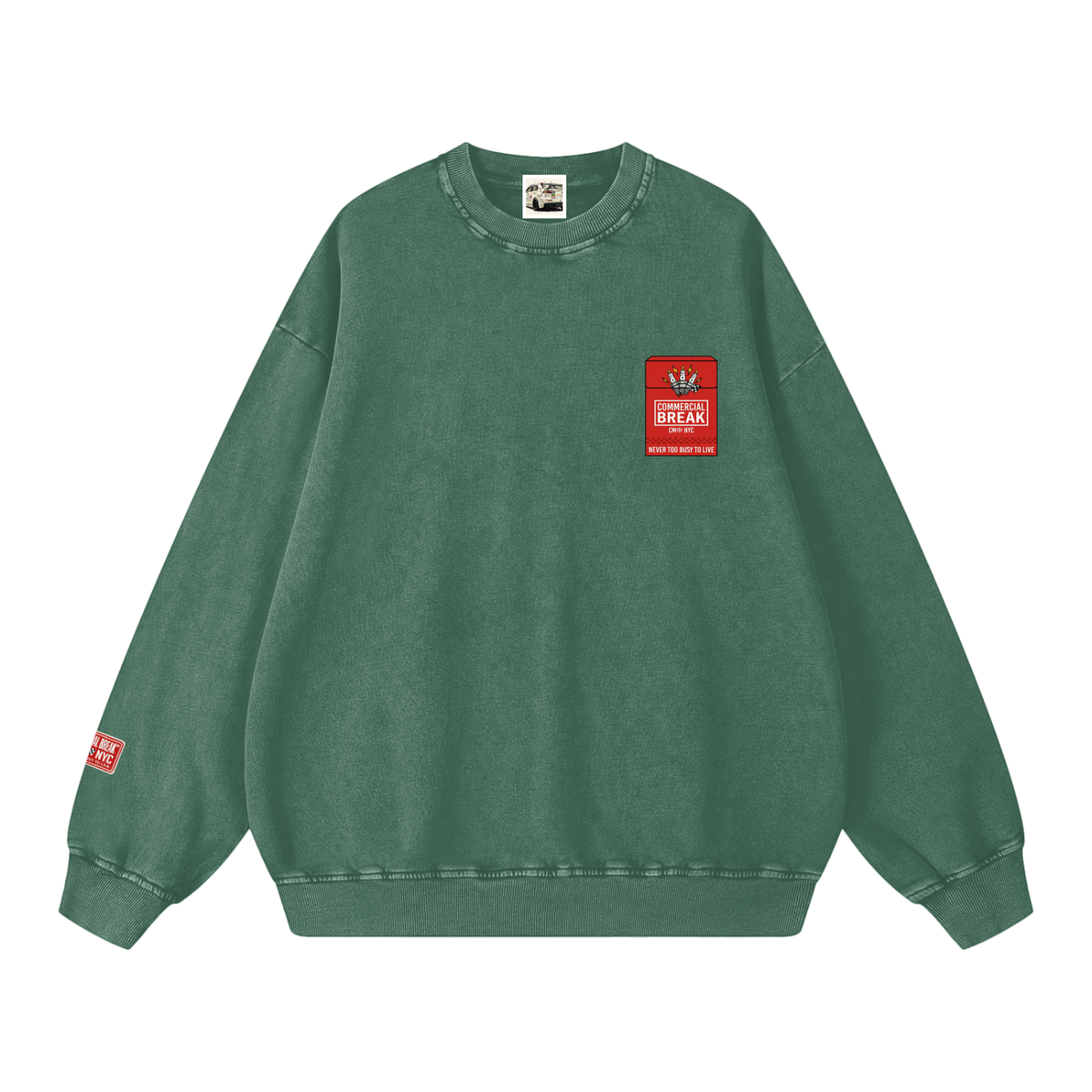 Extra Sparks Snow Washed Oversized Sweatshirt