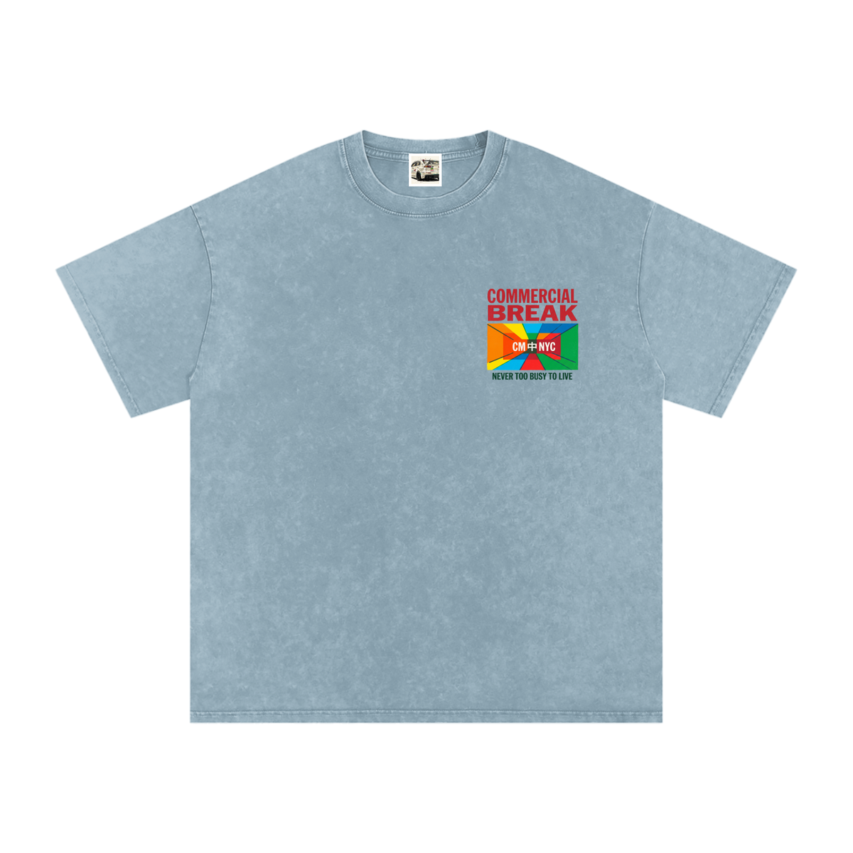 Visionary Snow Washed Oversized Cotton T-Shirt