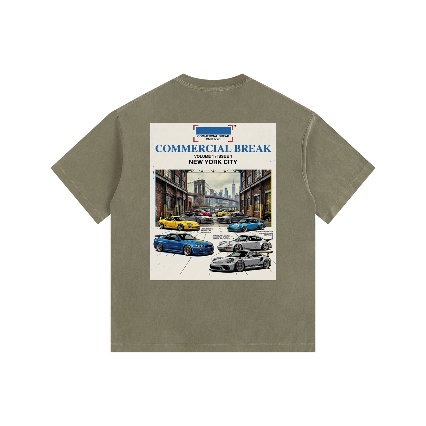 ///CB005 Vintage Washed Oversized Cotton T-Shirt