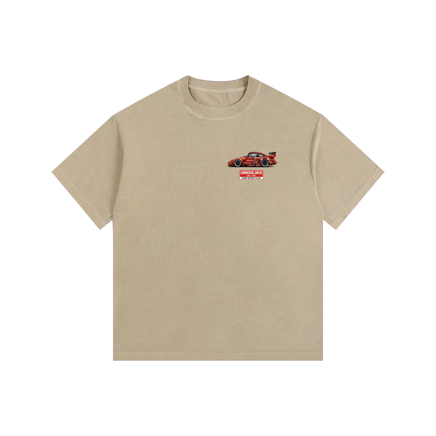 ///CB004 Vintage Washed Oversized Cotton T-Shirt