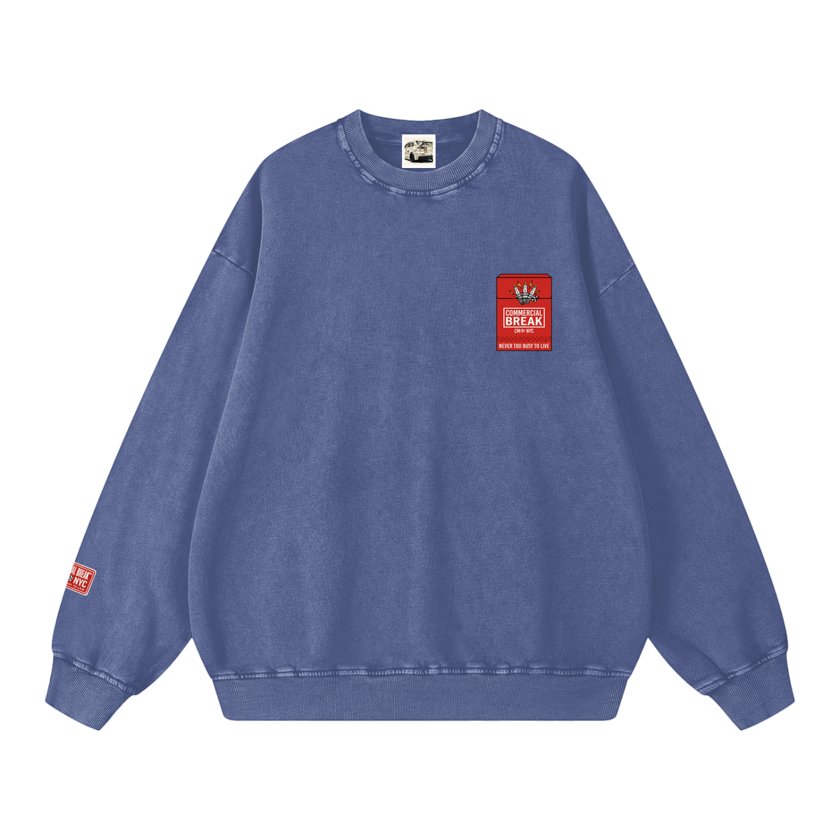 Extra Sparks Snow Washed Oversized Sweatshirt