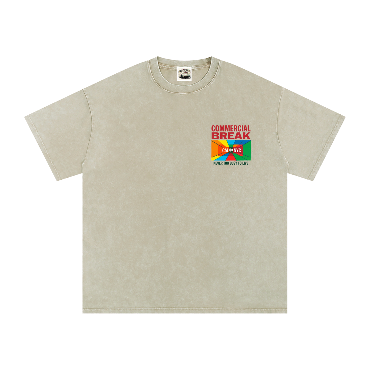 Visionary Snow Washed Oversized Cotton T-Shirt