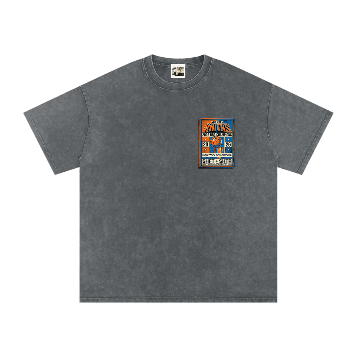 Bloom in the Garden Snow Washed Oversized Cotton T-Shirt
